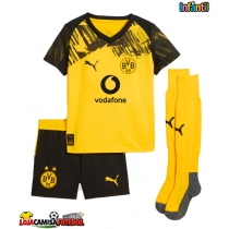 Camisa de Futebol Borussia Dortmund Maximilian Beier #14 Equipamento Principal Infantil 2025-26 Manga Curta (+ Calças curtas)